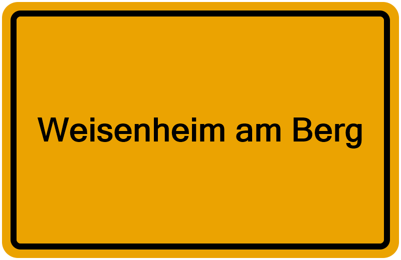 Handelsregisterauszug Weisenheim am Berg